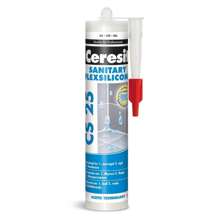 Ceresit CS 25 - Sanitarni silikon 280ml  (providni,beli...)